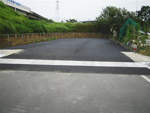 写真:蟹江水路・駐車場工事 駐車場完成