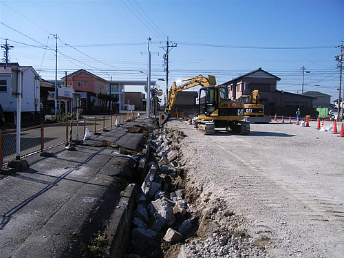 写真：一宮市水路工事　水路撤去